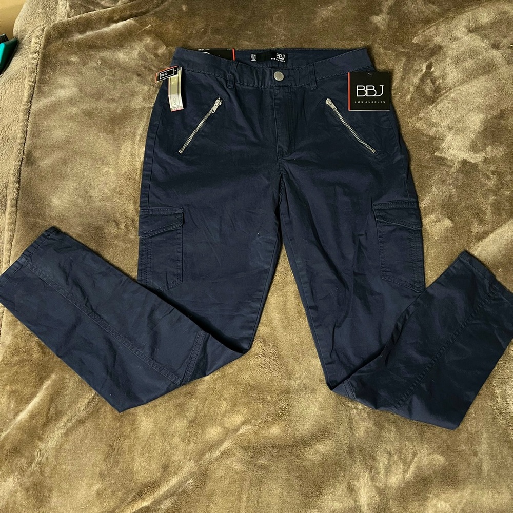 BBJ Los Angeles Navy Blue Skinny Cargo Pants  size 10
